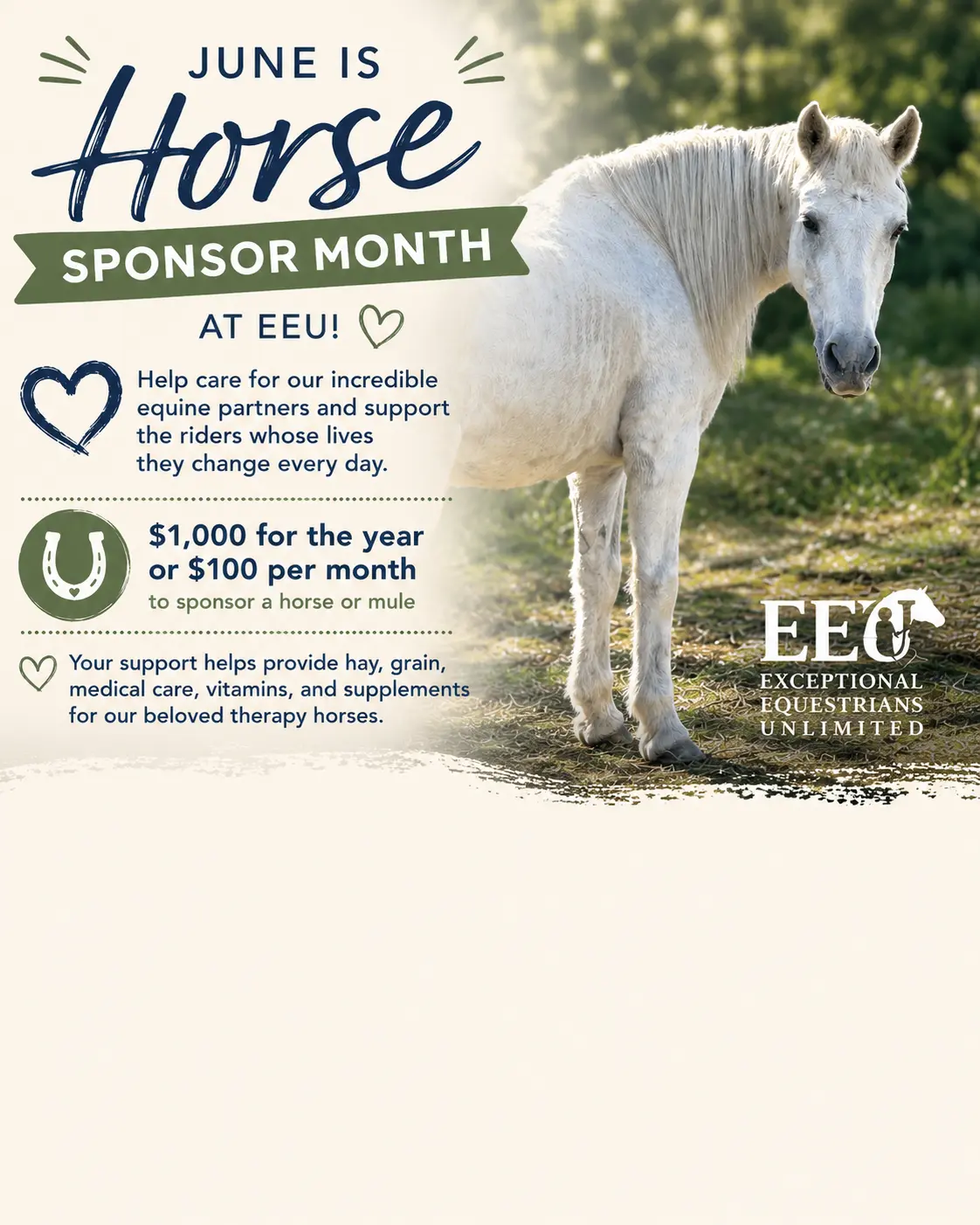 June is HORSE SPONSOR Month at EEU